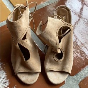 Aquazzura beige suede sandals 37